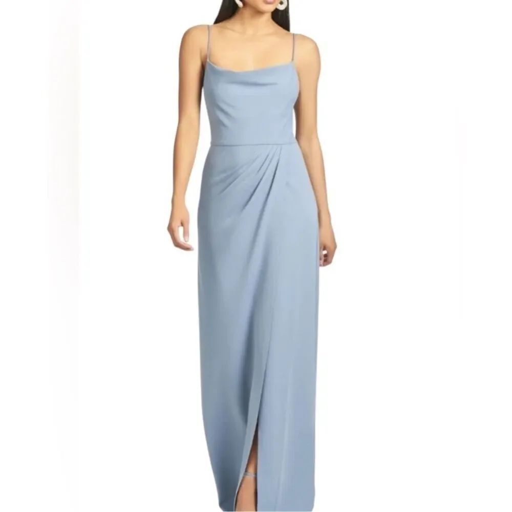 Sachin & Babi NWT size 2 Paulina gown slate blue